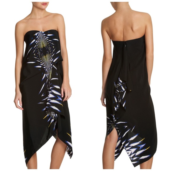 BCBGMaxAzria Dresses & Skirts - BCBGMAXAZRIA RUNWAY SILK DRAPED DRESS SZ 4